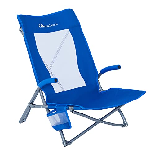 MOON LENCE Low Beach Lawn Lounge Chair, Outdoor Camping Chairs for
