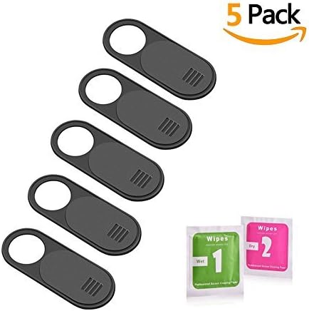 Webcam Cover Slide, 5 Pack 0.03in Ultra-Thin Laptop Camera Cover for Computer iPhones Tablets MacBook Pro Desktops with Strong Adhensive, Protect Privacy and Securtiy Web Camera Cover by ANYOYO