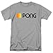 Atari Pong Video Game T Shirt & Stickers (Large) Athletic Heather