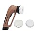Fine Dragon Handheld Household Bathroom Power Scrubber Brushes Electric Cordless Rechargeable Cleaning Scrubberwith Multiple Brush Head Cleaning Tool Set (Brown)