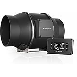 AC Infinity CLOUDLINE T6, Quiet Inline Duct Booster Fan 6” with Thermostat Speed Control, for Heating Cooling Ventilation and Exhaust, Grow Tents