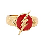 Xcoser The Flash Rings Exquisite Alloy Rings The Flash Cosplay Accessory Logo