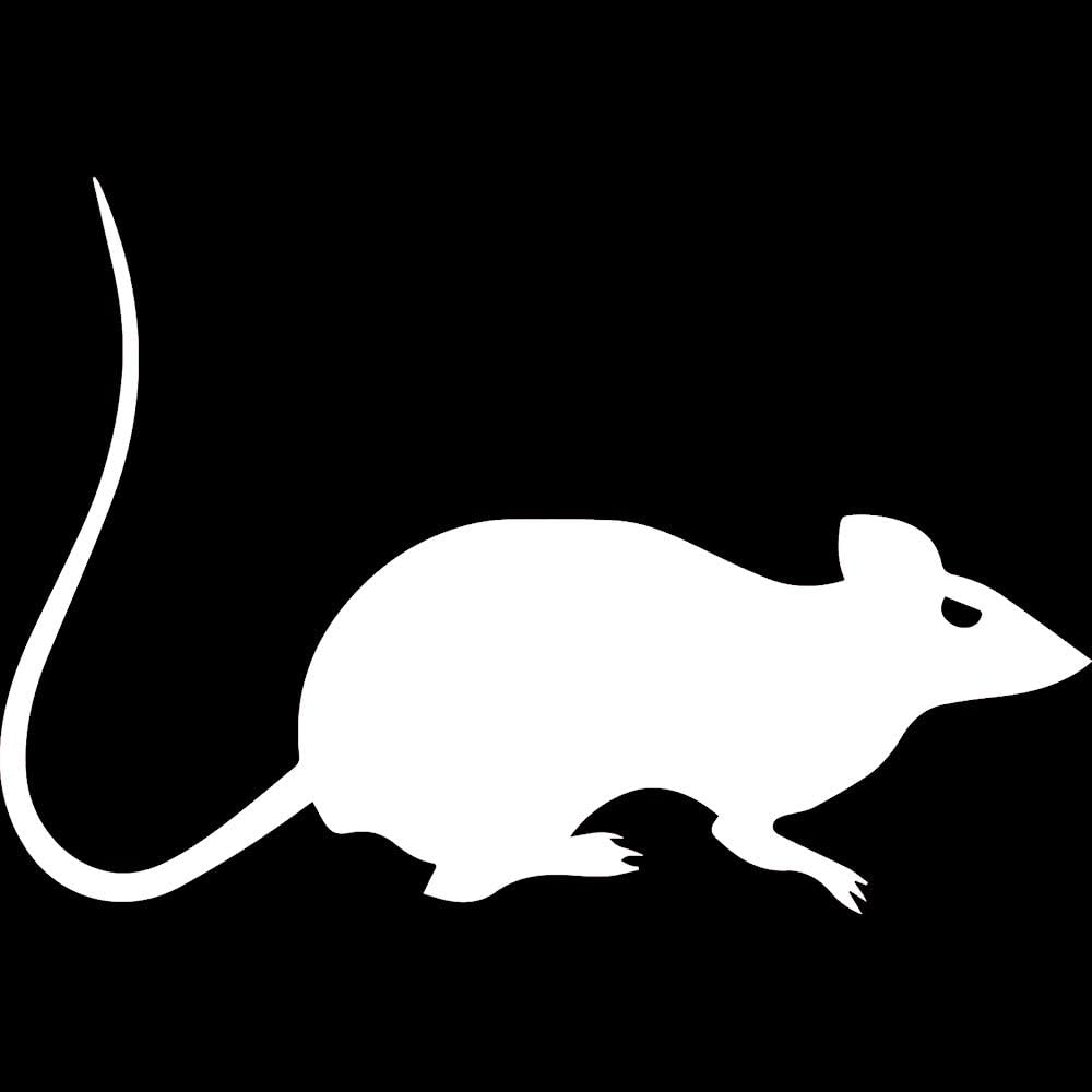 MOUSE STENCIL (WHITE) (set of 2) Premium Waterproof Vinyl Decal Stickers for Laptop Phone Accessory Helmet Car Window Bumper Mug Tuber Cup Door Wall Decoration