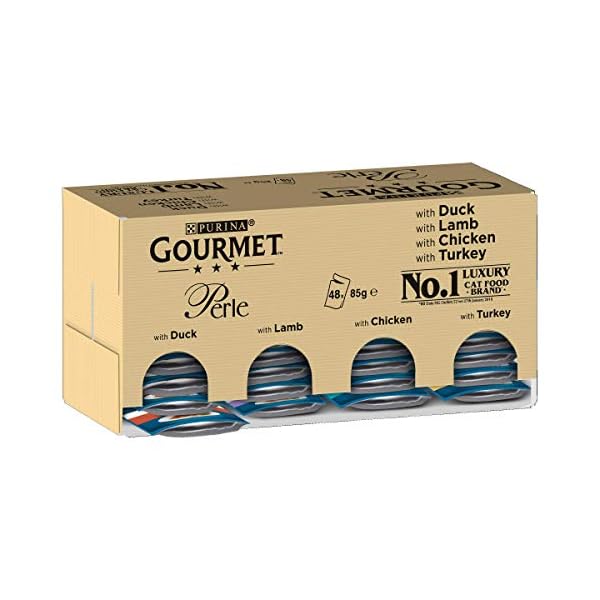Gourmet Wet Cat Food Pouches in Gravy - Gourmet Perle Chef's Collection - Mix of Chicken, Lamb, Duck, Turkey, Pet Food…