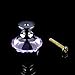 Drawer Knobs, YIFAN Set of 10 Door Cabinet Dresser Pulls 30mm Diamond Shape Glass Handles for Home Office Cupboard Bonus Silver Screws, Great for DIY- Lavender