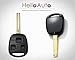HelloAuto 2 Pack Key Shell Fob Cover Case Replacement Remote with Blank Key Compatible with Lexus ES GS GX is LS LX RX SC