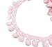 Yalulu 20 Yards Mini Triangle Pom Pom Trim Ball Fringe Ribbon Tassel DIY Sewing Lace for Clothing Curtain Pillow Accessory Decoration (Pink)