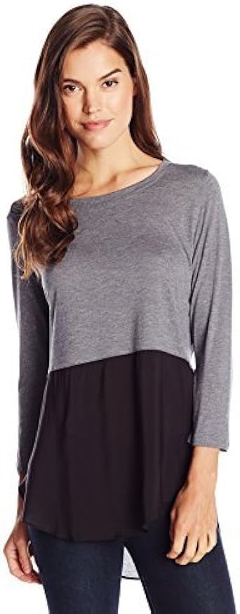 vince camuto mixed media top