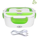 Vmotor Electric Lunch Box Food Heater Portable Lunch Heater with Removable 304 Stainless Steel Container Food Grade Material(110V Green)