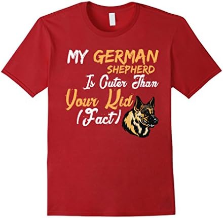 Mens My German Shepherd Is Cuter Than Your Kid Funny Love Shirts 2XL Cranberry