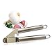 Garlic Press and Peeler Best Set. Stainless Steel Kitchen Minced Garlic Cloves Crusher + Silicone Peeler / Fruit Squeezer Utensils Cooking Tools