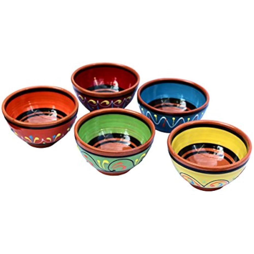 Spanish Bowl Sets Terracotta 5Piece Small Salsa (European Size