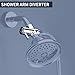 KES Brass Shower Arm Diverter Valve for Handheld Shower Head and Fixed Shower Head Universal Bathroom Shower System Replacement Component Chrome, PV14-CH