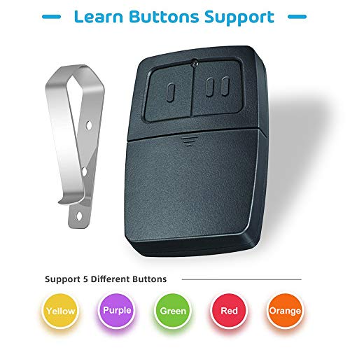 Universal Garage Door Remote Control, Replacement for Chamberlain Liftmaster 371LM, 373LM, 375LM, 375UT, 971LM, 973LM, 893MAX, KLIK1U, Craftsman, Genie, OverheadDoor Frequency from 300MHz-390MHz