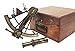 Brass Nautical - Large Brass Sextant Navigation Instrument Sextante Navegacion Marine Sextant in Hardwood Gift Box (6 inches, Antique Patina)