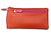 ili New York - Leather Eyeglass Case - Orange/Hot Pink - Zippered Enclosure Eyeglass Case w/Frame Silhouette Embellishment for Easy to Spot, Durable Eyewear Gear Storage