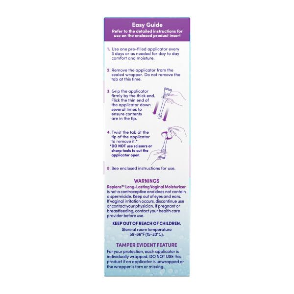 Replens Long-Lasting Vaginal Restores Vaginal Moisture Moisturizer (Pack of 2)