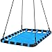 Best Choice Products 40x30in Kids Outdoor Large Heavy-Duty Mat Platform Tree Spinning Swing w/Rope, Metal Loops - Blue