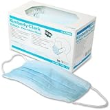 Kimberly-Clark Products - Tecnol Procedure Mask, Pleat, Earloops, Latex Free, 50CT, Blue - Sold as 1 BX - Procedure face masks feature a pleat style and earloops. Use only once in general patient care situations or in care continuum/alternate site arenas. Face masks are latex-free, disposable and nonsterile. Masks are made of polypropylene, polyester, cellulose and paper/plastic-coated carbon steel (nose wire).