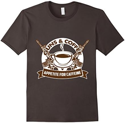 Men's Guns n Coffee Appetite for Caffeine vintage 2XL Asphalt