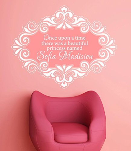 Once Upon a Time There Was a Beautiful Princess Custom Name Personalized Girls Nursery Vinyl Wall Decal 25