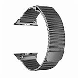 OROBAY For Apple Watch Band 38mm, Stainless Steel Mesh Loop with Adjustable Magnetic Closure Replacement iWatch Band for Apple Watch Series 3 Series 2 Series 1, Space Gray