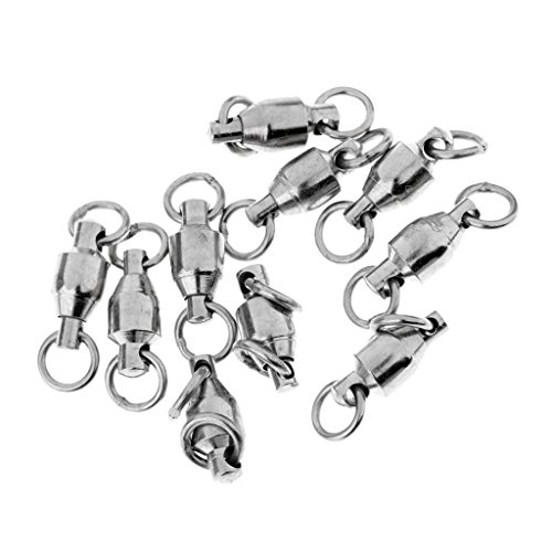 HomeDecTime 30Pcs Hochleistungskugellagerwirbel Massivringe Schwarzer Angelwirbel 5# – Bild 4