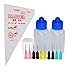 Henna City! 1 Oz Precision Applicator Bottle, Henna Applicator with Pastry Bags - Qty 2, 10 Tips