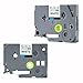 Generic Label Tape, Compatible w/ Brother TZe-231 Black on White Standard Laminated Labeling Tape 1/2
