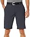 PGA TOUR Men's Flat Front Solid Tech Short, Asphalt, 34
