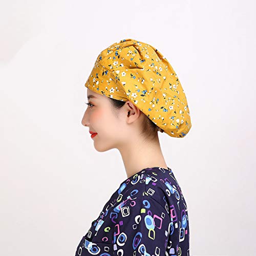 YUENA CARE Women Surgical Scrub Caps Bouffant Medical Doctor Cap Hospital Surgery Hat #3