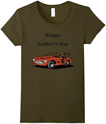 Womens Father's Day 2017  Favorite Hobby Racing Cars Small Olive