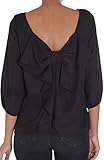 Humble Chic Women's Bow Back Blouse - Long Sleeve Chiffon Top