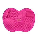 LYNN Silicone Makeup Brush Cleaning Mat Pad Makeup Brush Cleaner Glove Cosmetic Brush Cleaning Mat Portable Washing Tool Rose