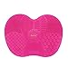 LYNN Silicone Makeup Brush Cleaning Mat Pad Makeup Brush Cleaner Glove Cosmetic Brush Cleaning Mat Portable Washing Tool Rose