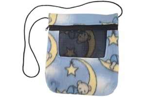 SunCoast Sugar Gliders Bonding Carrier Pouch - Premium Bonding Pouch for Sugar Gliders & Other Small Pets - Durable Cozy Fleece Material, Mesh Screen, Silk Rope, & Zipper, Pet Sleeping Bag, ZZZ Time