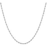 UZICU 2-3 mm / 16-24 inch Rope Chain for Men Women, Twist Stainless Steel Necklace, Jewelry Gift