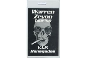 Warren Zevon 1990 VIP Laminated Backstage Pass