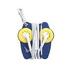 Grapperz Earbud Holder / Protector / Cord Wrap - Blue & Maize