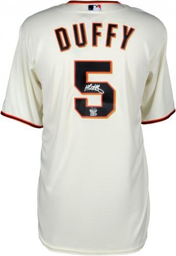 Matt Duffy San Francisco Giants Autographed Majestic White Replica Jersey - Autographed MLB Jerseys - Image 4