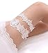 GARGALA Wedding Garters for Bride Bridal Lace Garters Set White Garter Size Optional (M)