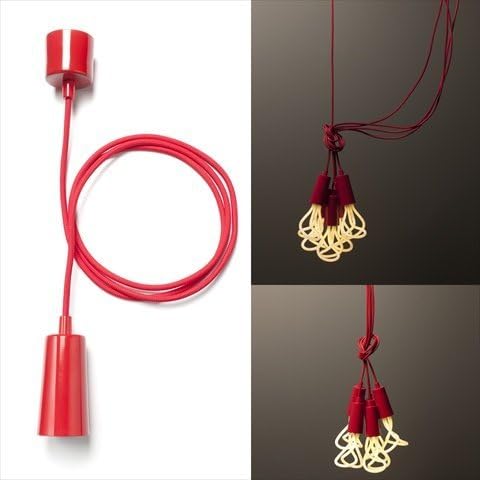 Plumen 1 Light Mini Pendant Color: Red