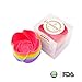 Mirenlife Reusable and Non-stick Silicone Baking Cups / Cupcake Liners/Muffin Cup Molds in Storage Container-12 Pack-6 Vibrant Colors Flower