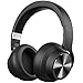 LETSCOM Hybrid Active Noise Cancelling Headphones, Bluetooth Headphones Over Ear with CVC 6.0 Microphone/Deep Bass Wireless &Wired Headset, 30 Hours Playtime for Cell Phones PC Home Office-Black
