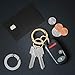Lifelong Ring Fashion Carabiner Keychain w/ 2 Matching Key Rings Set, 100 Series Universal Size, Pure Round Circle Design, Strong, Solid Metal Keychain Clip, Key Clip, Key Organizer (Gold)