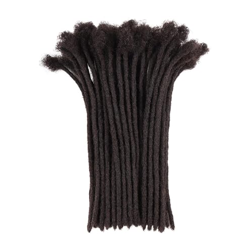 Orientfashion Locks Natural Hair, Dreadlocks Natural Handmade Locks Human Hair Extension for Men/Women (12 Inches 0.5 cm 20 Locs #Natural Black)