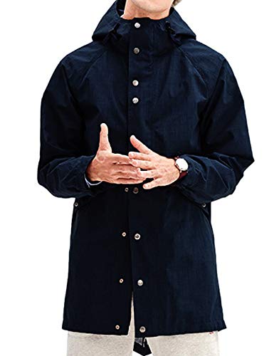 poriff Mens RainÂ Jacket Waterproof with Hood Long Multi Jacket Urban Outdoor