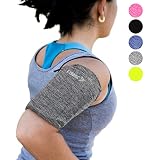 Phone Armband Sleeve: Running Jogging and Workout Cellphone Holder: Fitness Gear & Accessories for Women & Men iPhone 8 8plus X XR XS MAX 7 Plus 5s 6s iPod Galaxy S3 S5 S6 S7 S8 Note Edge Gray (L)