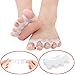 Toe Separators Set - 1 Pairs, Black White Toes Alignment Socks, Gel Toe Spacers Toe Stretchers, Instant Therapeutic Bunion Relief for Women and Men