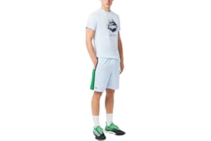 Lacoste Mens Sport Lightweight Color Block Stripe Tennis Shorts